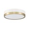 Z-Lite Algar Flush Mount, 1-Light, 12 In.W x 3 In.H, Matte White + Modern Gold/Frosted 1006F12-MW-MGLD-LED - alternate 5